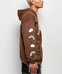 Hello Kitty® & Friends | A.LAB Pompompurin™ Over The Rainbow Brown Zip Hoodie