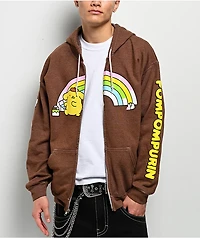Hello Kitty® & Friends | A.LAB Pompompurin™ Over The Rainbow Brown Zip Hoodie