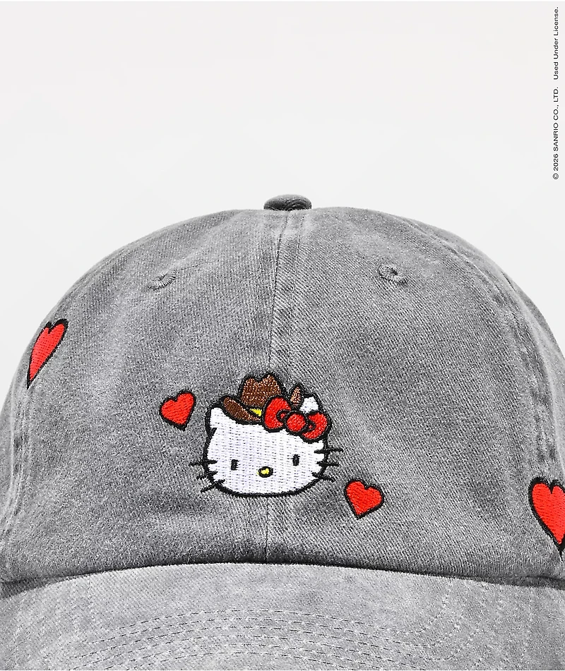 Hello Kitty® And Friends | A.LAB Hello Kitty® Cowgirl Grey Strapback Hat