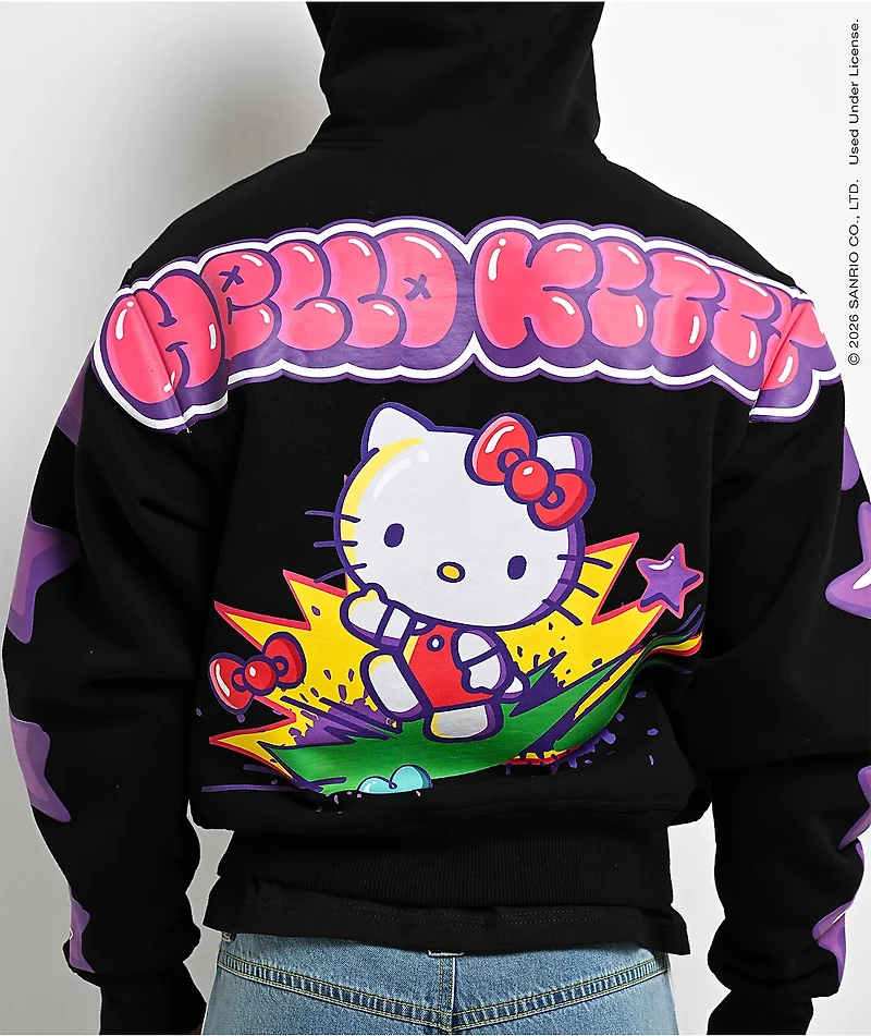 Hello Kitty® And Friends | A.LAB Hello Kitty® Tokyo Skate Black Zip Hoodie