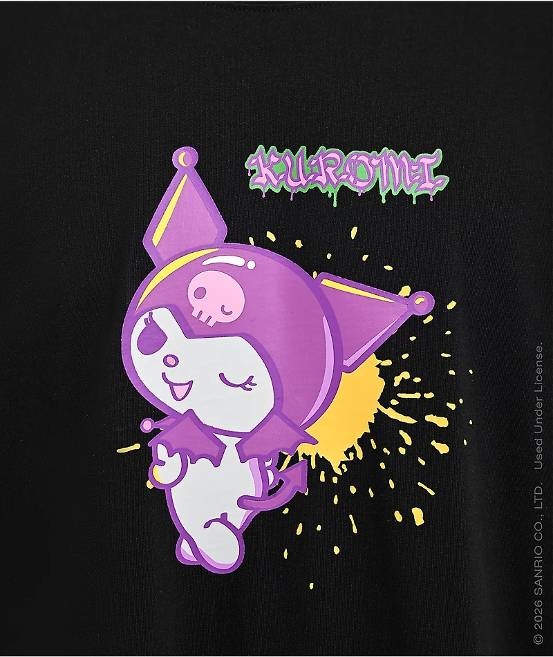 Hello Kitty® And Friends | A.LAB Kuromi™ Tokyo Skate Black & Grey 2fer Long Sleeve T-Shirt
