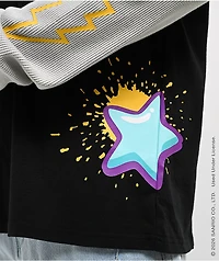 Hello Kitty® And Friends | A.LAB Kuromi™ Tokyo Skate Black & Grey 2fer Long Sleeve T-Shirt