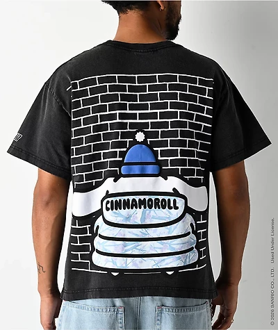 Hello Kitty® and Friends | A.LAB Cinnamoroll™ Camo Puffer Vintage Black T-Shirt