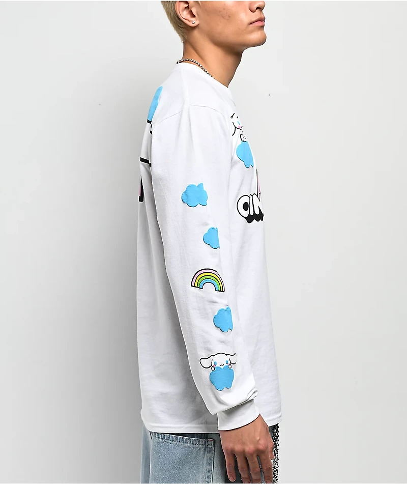 Hello Kitty® and Friends | A.LAB Cinnamoroll™ Over The Rainbow White Long Sleeve T-Shirt