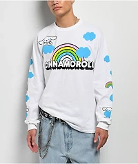 Hello Kitty® and Friends | A.LAB Cinnamoroll™ Over The Rainbow White Long Sleeve T-Shirt