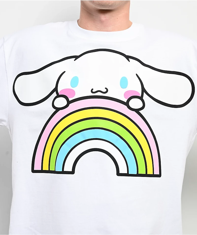 Hello Kitty® and Friends | A.LAB Cinnamoroll™ Over The Rainbow White T-Shirt