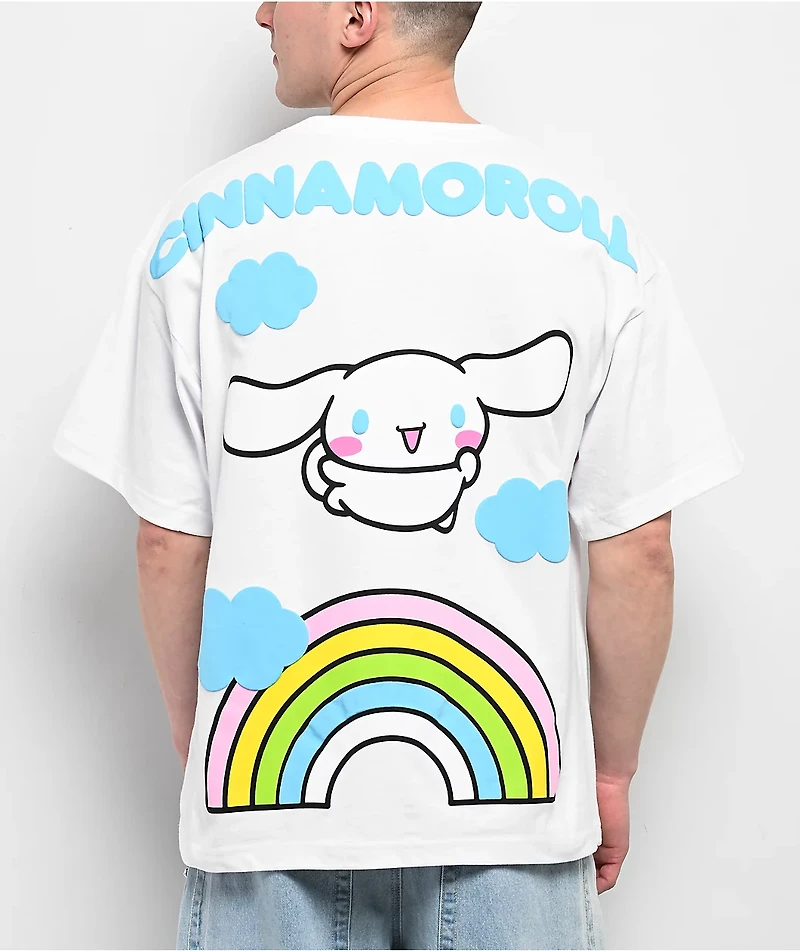 Hello Kitty® and Friends | A.LAB Cinnamoroll™ Over The Rainbow White T-Shirt