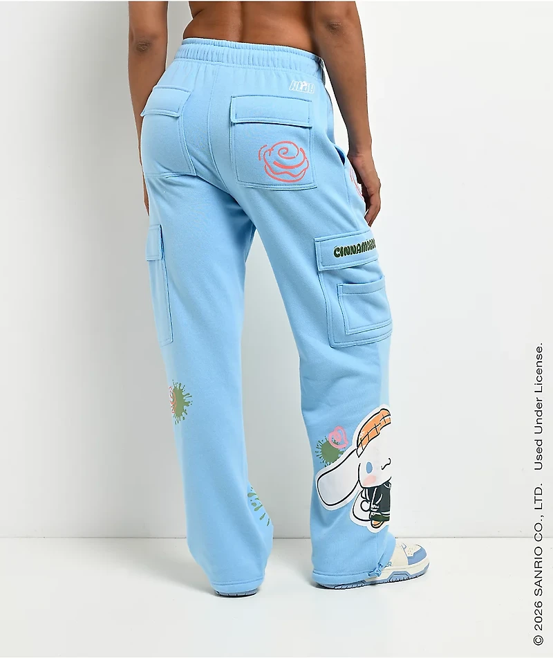 Hello Kitty® and Friends | A.LAB Cinnamoroll™ Street Graffiti Blue Cargo Sweatpants