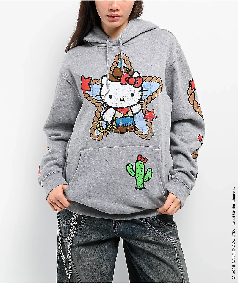 Hello Kitty® and Friends | A.LAB Hello Kitty® Cowgirl Heather Grey Hoodie