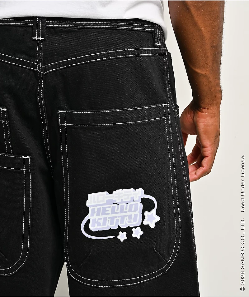 Hello Kitty® and Friends | A.LAB Hello Kitty® Cyber Y2K Mega Black Jeans