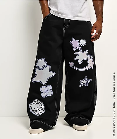 Hello Kitty® and Friends | A.LAB Hello Kitty® Cyber Y2K Mega Black Jeans