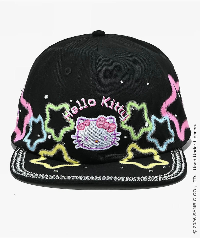 Hello Kitty® and Friends | A.LAB Hello Kitty® Digital Dream Black Strapback Hat