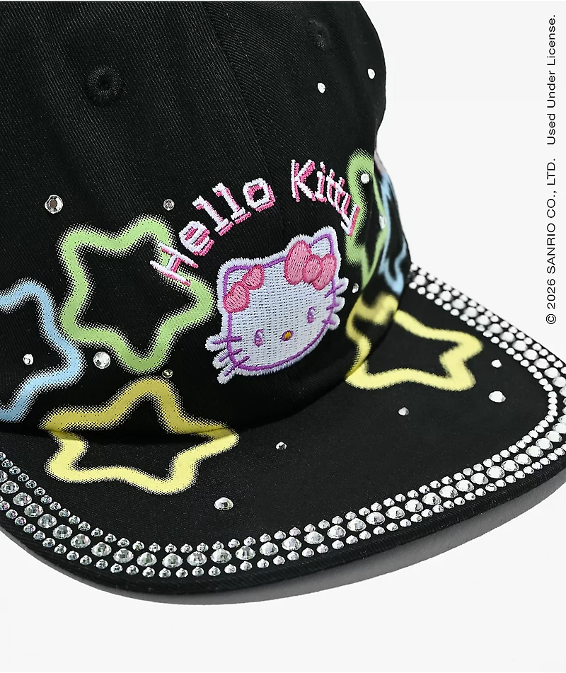 Hello Kitty® and Friends | A.LAB Hello Kitty® Digital Dream Black Strapback Hat
