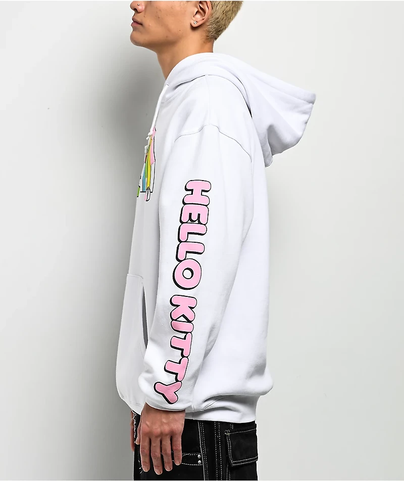 Hello Kitty® and Friends | A.LAB Hello Kitty® Over The Rainbow White Hoodie