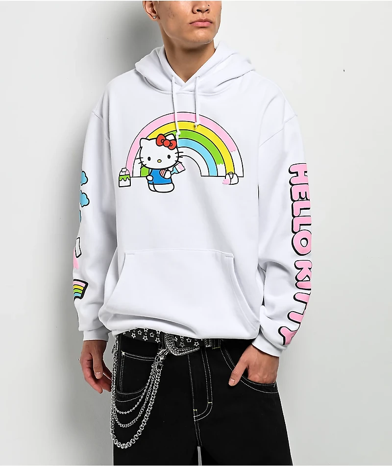 Hello Kitty® and Friends | A.LAB Hello Kitty® Over The Rainbow White Hoodie