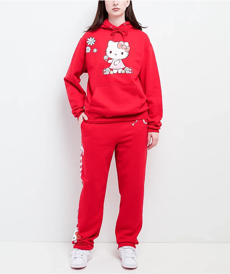 Hello Kitty® and Friends | A.LAB Hello Kitty® Pink Ribbon Red Hoodie