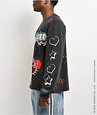 Hello Kitty® and Friends | A.LAB Hello Kitty® Tokyo Skate Black Wash Long Sleeve T-Shirt