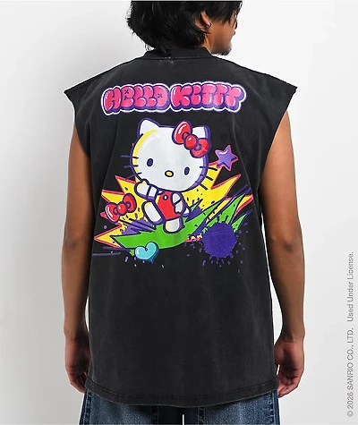 Hello Kitty® and Friends | A.LAB Hello Kitty® Tokyo Skate Black Wash Tank Top