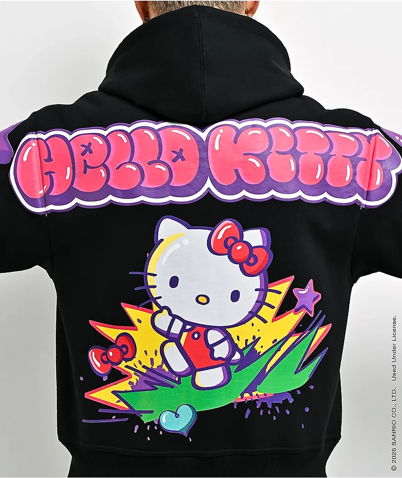 Hello Kitty® and Friends | A.LAB Hello Kitty® Tokyo Skate Black Zip Hoodie