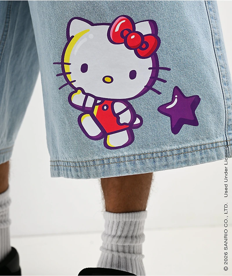 Hello Kitty® and Friends | A.LAB Hello Kitty® Tokyo Skate Blue Denim Shorts