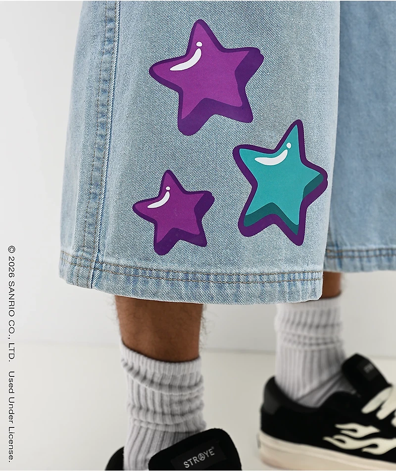 Hello Kitty® and Friends | A.LAB Hello Kitty® Tokyo Skate Blue Denim Shorts