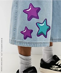 Hello Kitty® and Friends | A.LAB Hello Kitty® Tokyo Skate Blue Denim Shorts