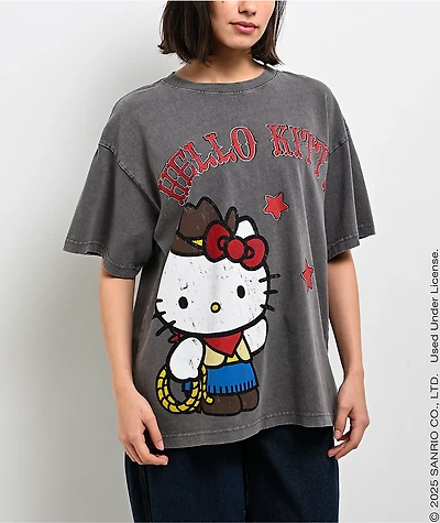 Hello Kitty® and Friends | A.LAB Hello Kitty Cowgirl Vintage Grey T-Shirt