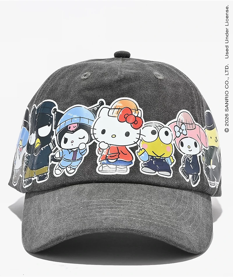 Hello Kitty® and Friends | A.LAB Hello Kitty Graffiti Vintage Black Strapback Hat