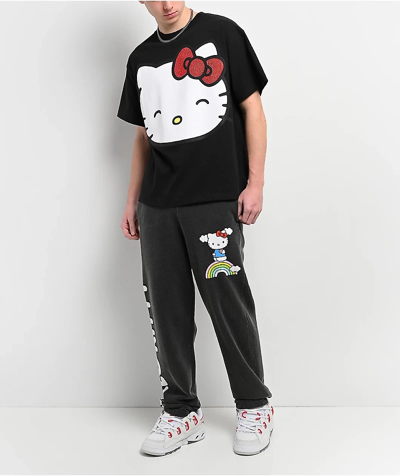 Hello Kitty® and Friends | A.LAB Hello Kitty Over The Rainbow Black T-Shirt