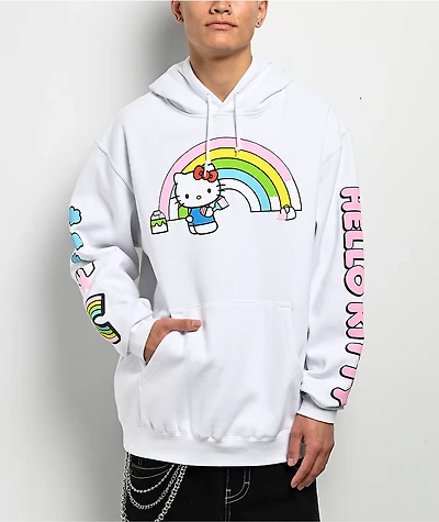 Hello Kitty® and Friends | A.LAB Hello Kitty Over The Rainbow White Hoodie