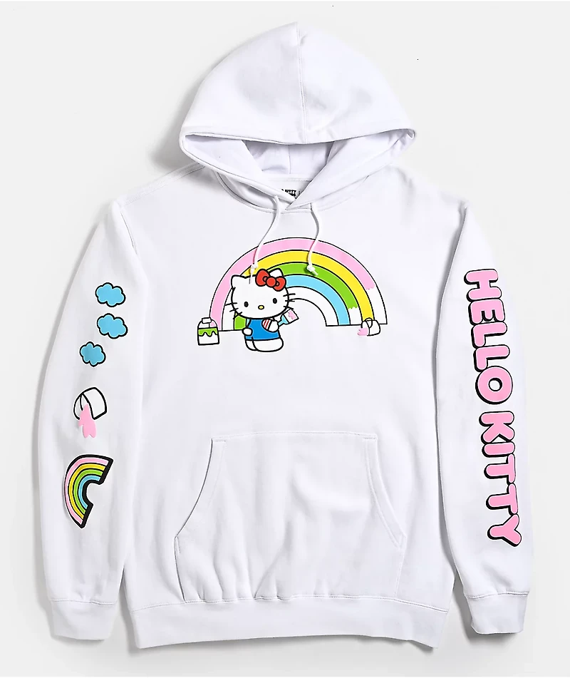 Hello Kitty® and Friends | A.LAB Hello Kitty Over The Rainbow White Hoodie