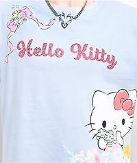 Hello Kitty® and Friends | A.LAB Hello Kitty Pink Ribbon Blue T-Shirt