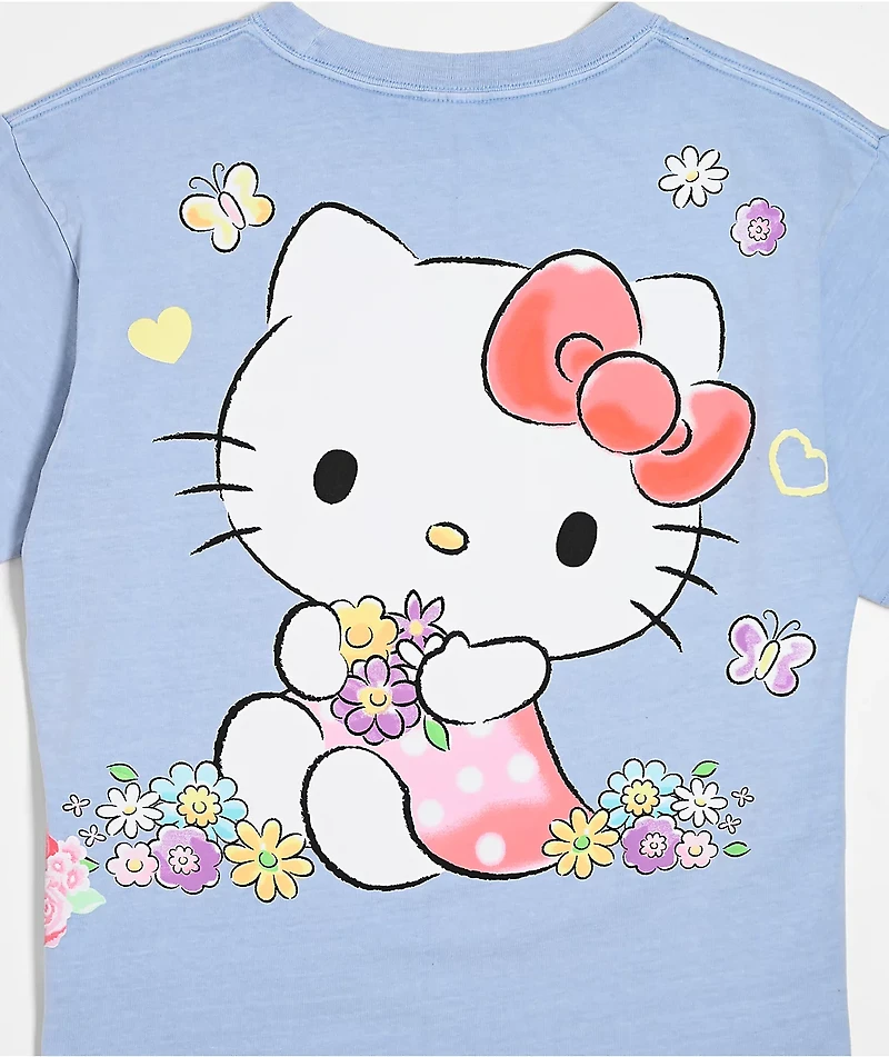 Hello Kitty® and Friends | A.LAB Hello Kitty Pink Ribbon Blue T-Shirt
