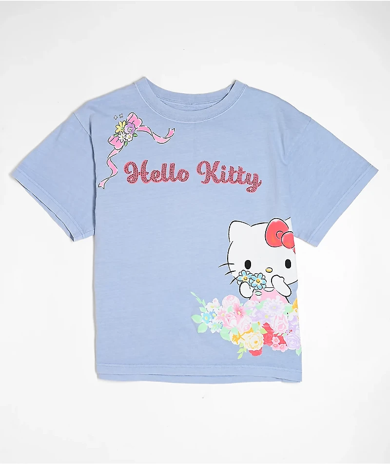 Hello Kitty® and Friends | A.LAB Hello Kitty Pink Ribbon Blue T-Shirt