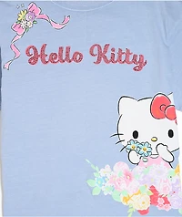 Hello Kitty® and Friends | A.LAB Hello Kitty Pink Ribbon Blue T-Shirt