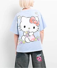Hello Kitty® and Friends | A.LAB Hello Kitty Pink Ribbon Blue T-Shirt