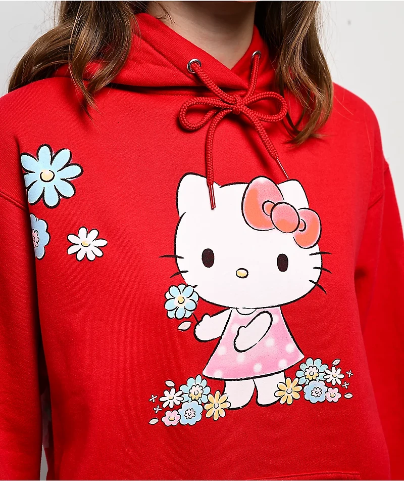 Hello Kitty® and Friends | A.LAB Hello Kitty Pink Ribbon Red Hoodie