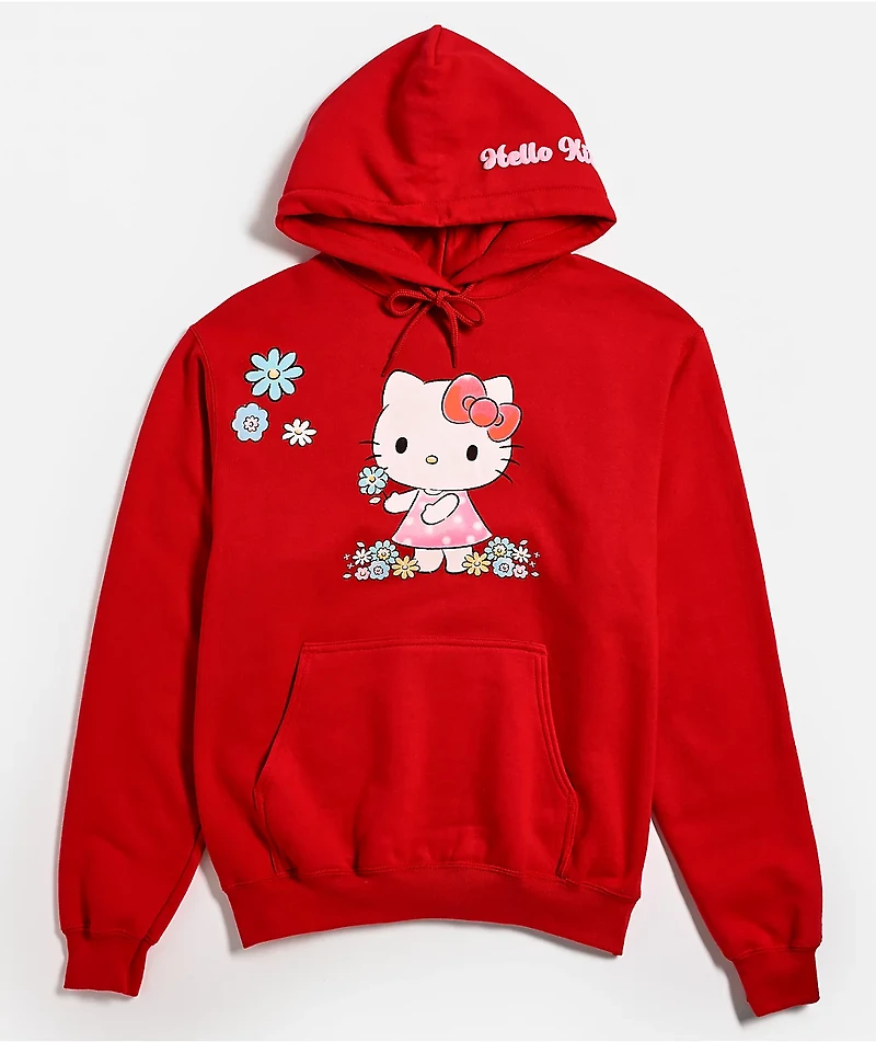 Hello Kitty® and Friends | A.LAB Hello Kitty Pink Ribbon Red Hoodie