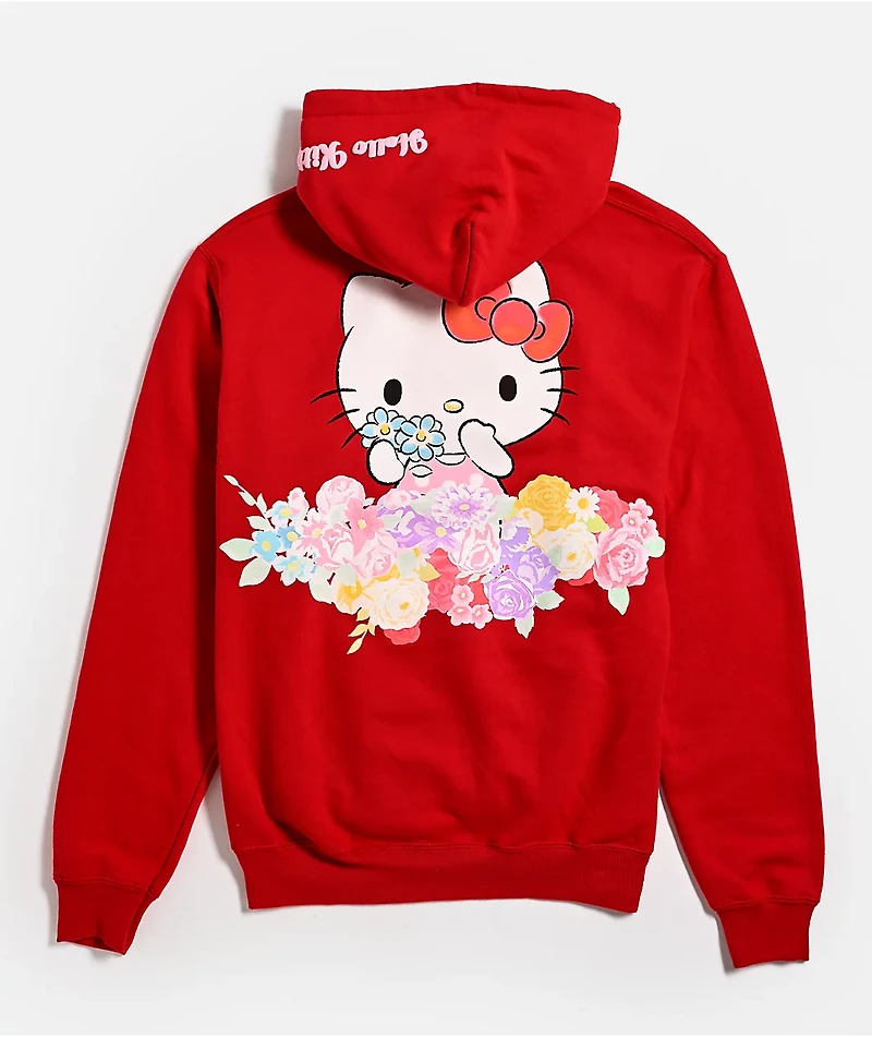Hello Kitty® and Friends | A.LAB Hello Kitty Pink Ribbon Red Hoodie