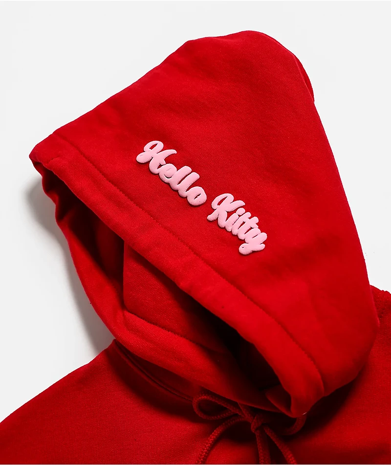 Hello Kitty® and Friends | A.LAB Hello Kitty Pink Ribbon Red Hoodie