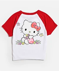 Hello Kitty® and Friends | A.LAB Hello Kitty Pink Ribbon White & Red Crop T-Shirt