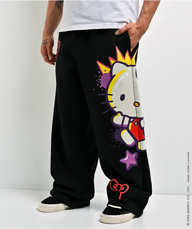 Hello Kitty® and Friends | A.LAB Hello Kitty Tokyo Skate Black Sweatpants