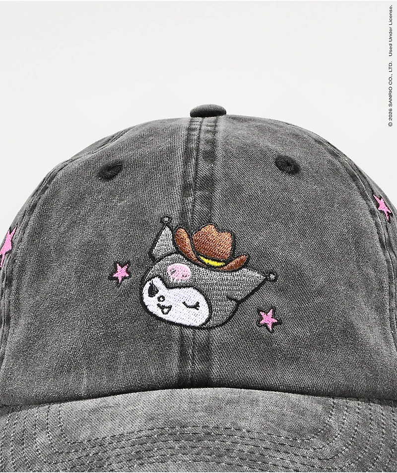 Hello Kitty® and Friends | A.LAB Kuromi™ Cowgirl Black Strapback Hat