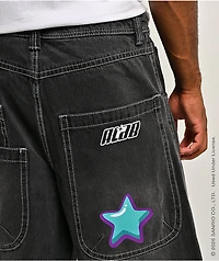Hello Kitty® and Friends | A.LAB Kuromi™ Tokyo Skate Black Denim Shorts