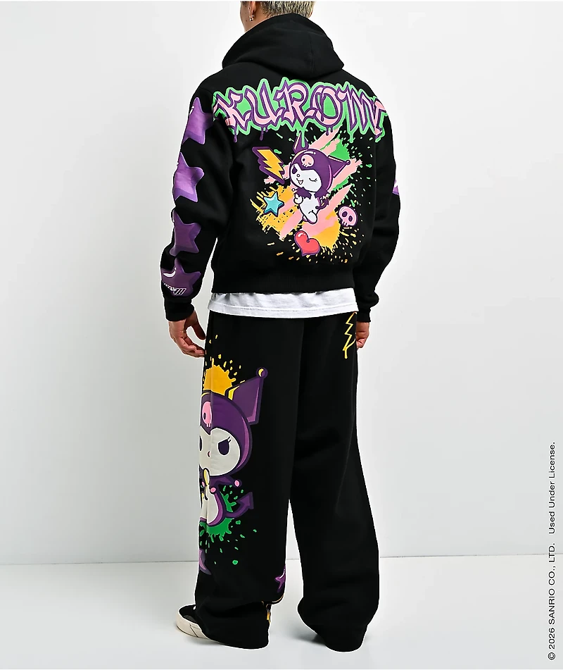 Hello Kitty® and Friends | A.LAB Kuromi™ Tokyo Skate Black Zip Hoodie
