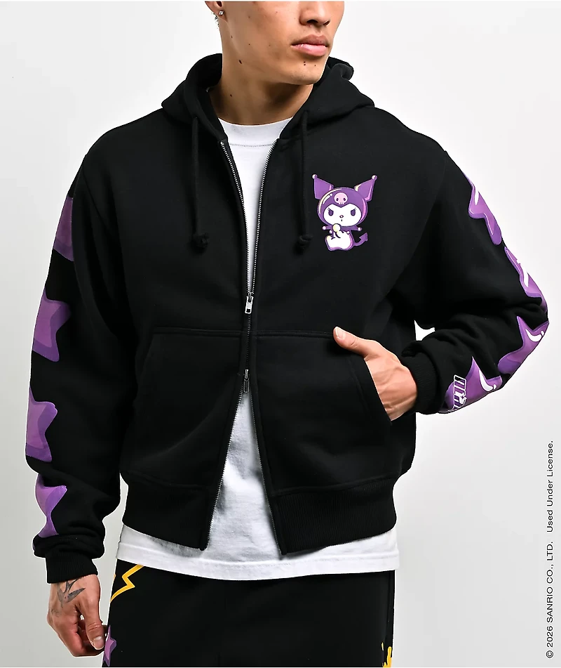 Hello Kitty® and Friends | A.LAB Kuromi™ Tokyo Skate Black Zip Hoodie