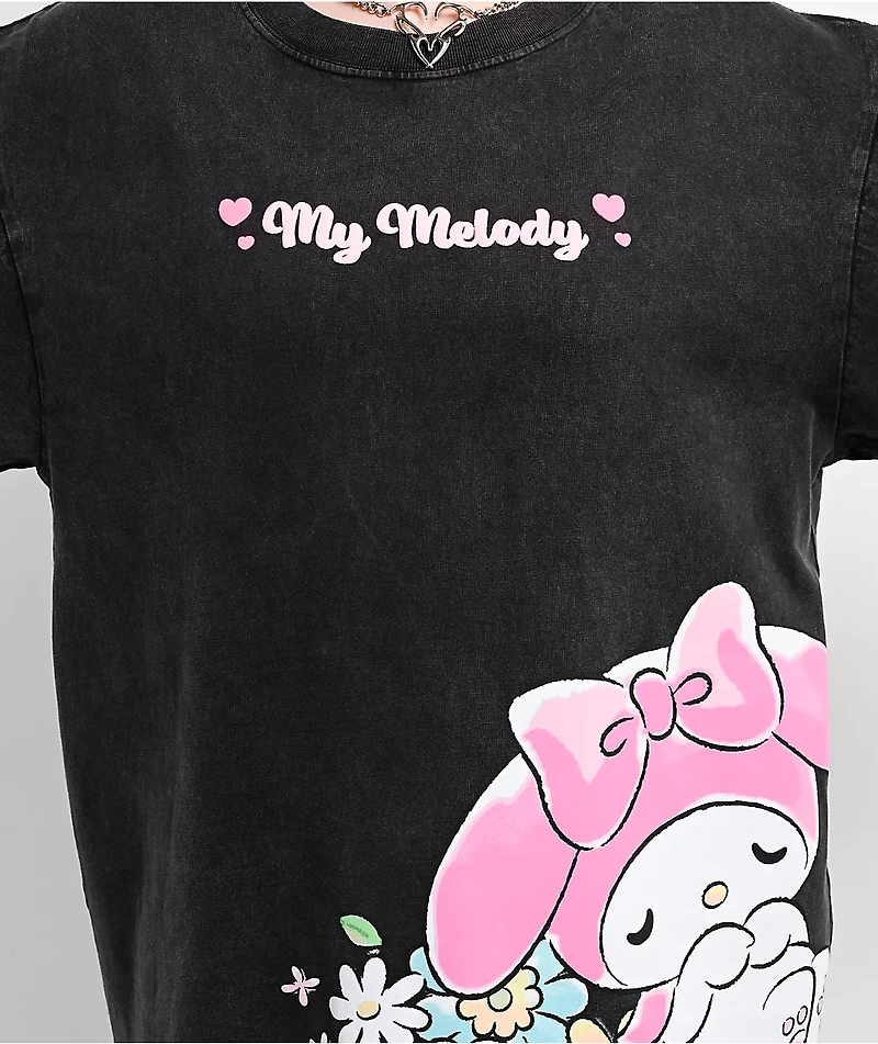 Hello Kitty® and Friends | A.LAB My Melody™ Pink Ribbon Black T-Shirt