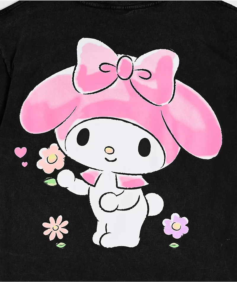 Hello Kitty® and Friends | A.LAB My Melody™ Pink Ribbon Black T-Shirt