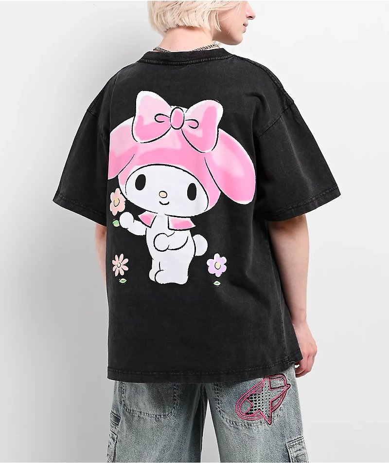 Hello Kitty® and Friends | A.LAB My Melody™ Pink Ribbon Black T-Shirt