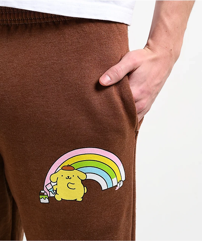 Hello Kitty® and Friends | A.LAB Pompompurin™ Over The Rainbow Brown Sweatpants